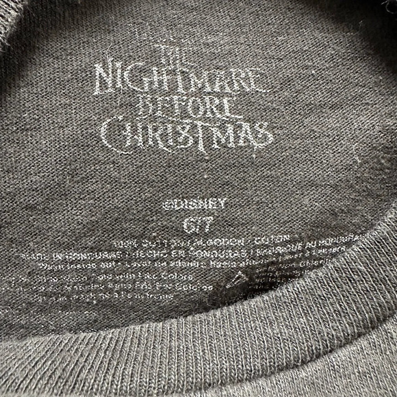 Disney Nightmare Before Christmas Jack Skellington Face T-Shirt Child's Size 6/7 - Picture 8 of 11